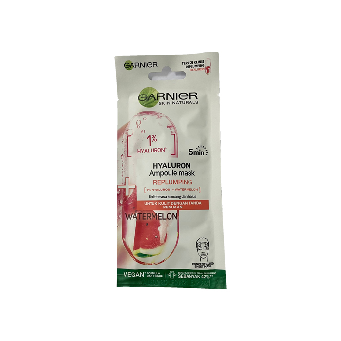 GARNIER Mask 5min Hyaluron Ampoule Watermelon 15g