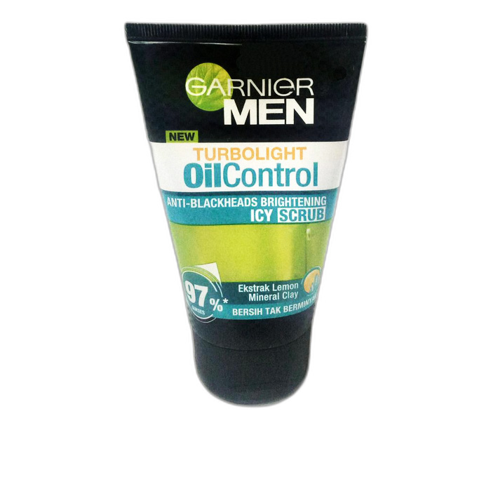 GARNIER Men TurboLight Oil Control Icy Scrub 100ml