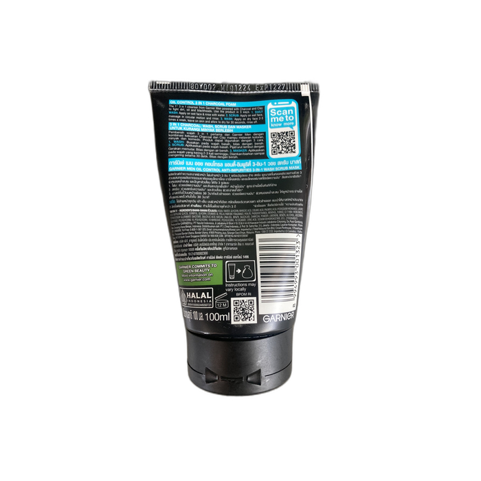 GARNIER Men Turbo Light 3in1 Charcoal 100ml image 2
