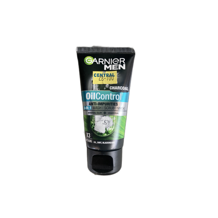 GARNIER Men TurboLight Oil Control Charcoal 3in1 50ml