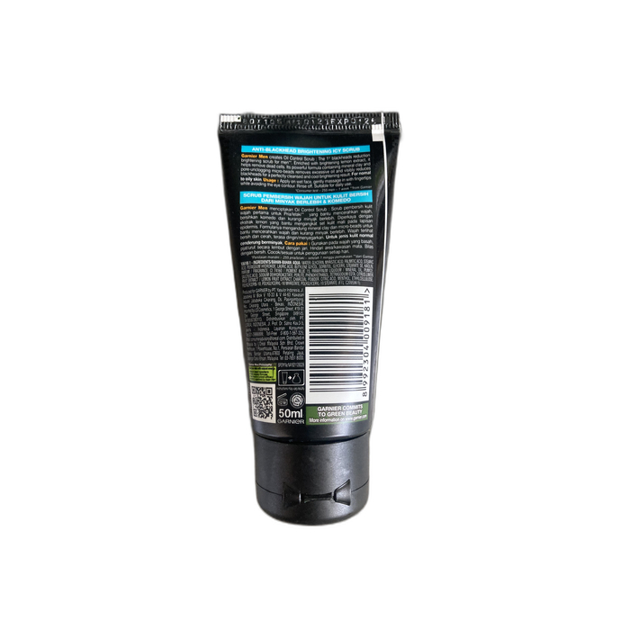 GARNIER Men Icy Scrub Oil Control Anti-Blackheads 50ml image 2