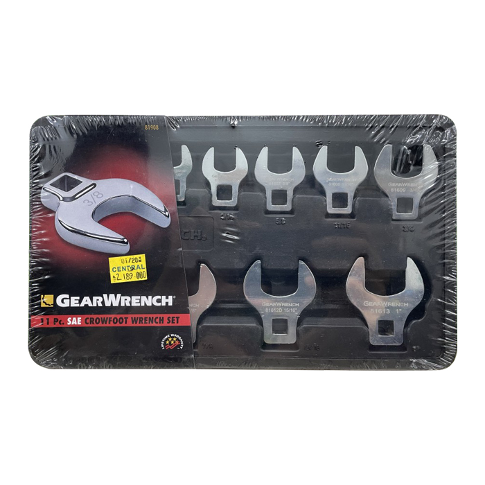 GearWrench SAE Inch Crowfoot Wrench Set 11pcs Size ⅜"-1" 81908