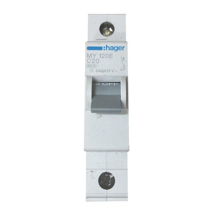 HAGER MY-120E Miniature Circuit Breaker Saklar MCB 1 Phase 20A