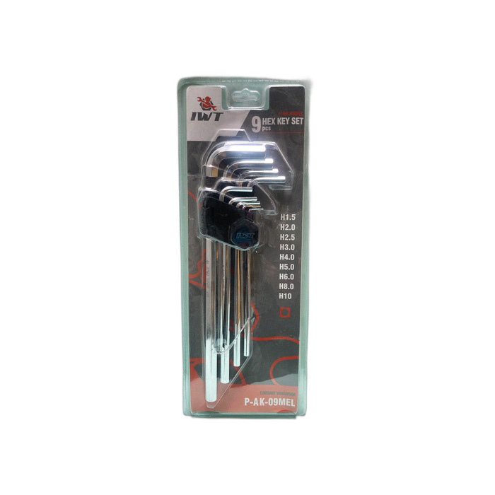 IWT Kunci L 1 Set Hex Key Set 9pc Long 1,5-10mm P-AK-09MEL
