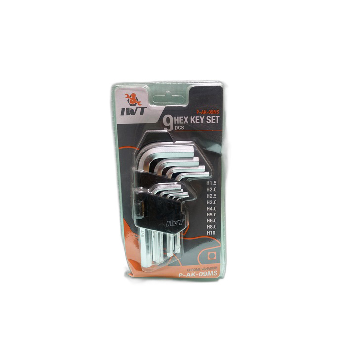 IWT Kunci L 1 Set Hex Key Set 9pc Short 1,5-10mm P-AK-09MS