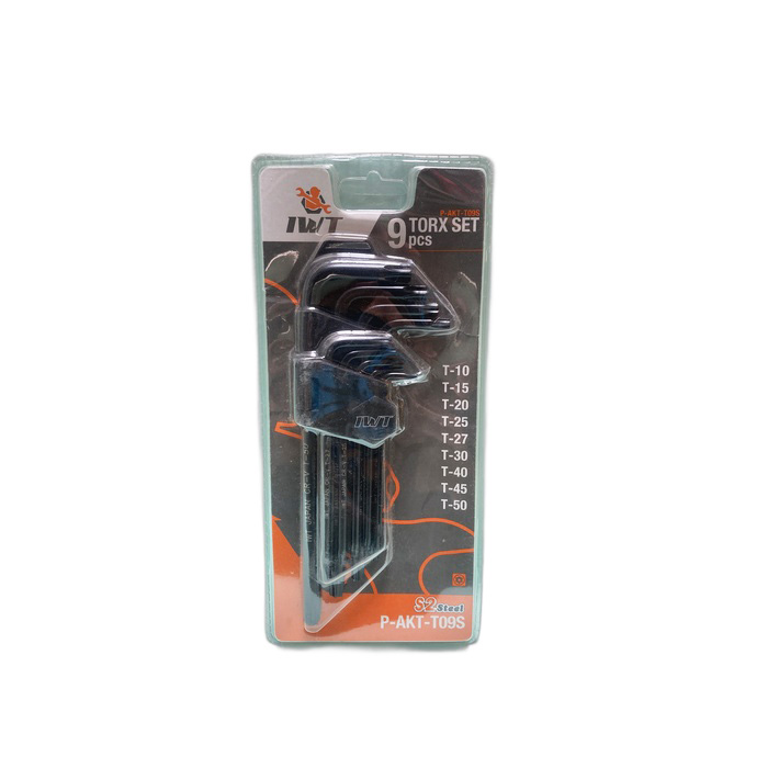 IWT kunci L Key Torx Bintang Lobang 9pcs S-2
