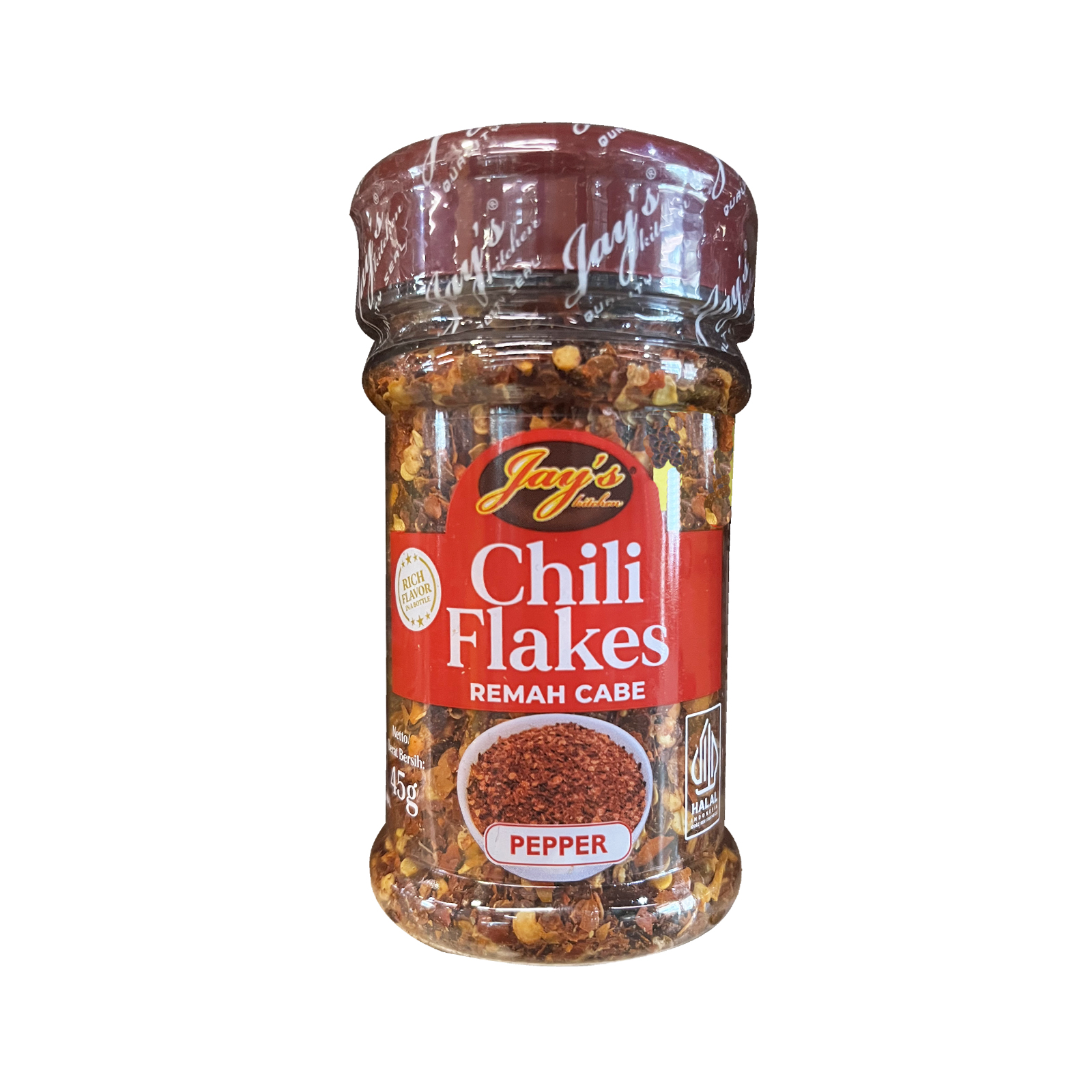 JAY'S Chilli Flakes 45gr Cabe Merah Kering Jay 45gram