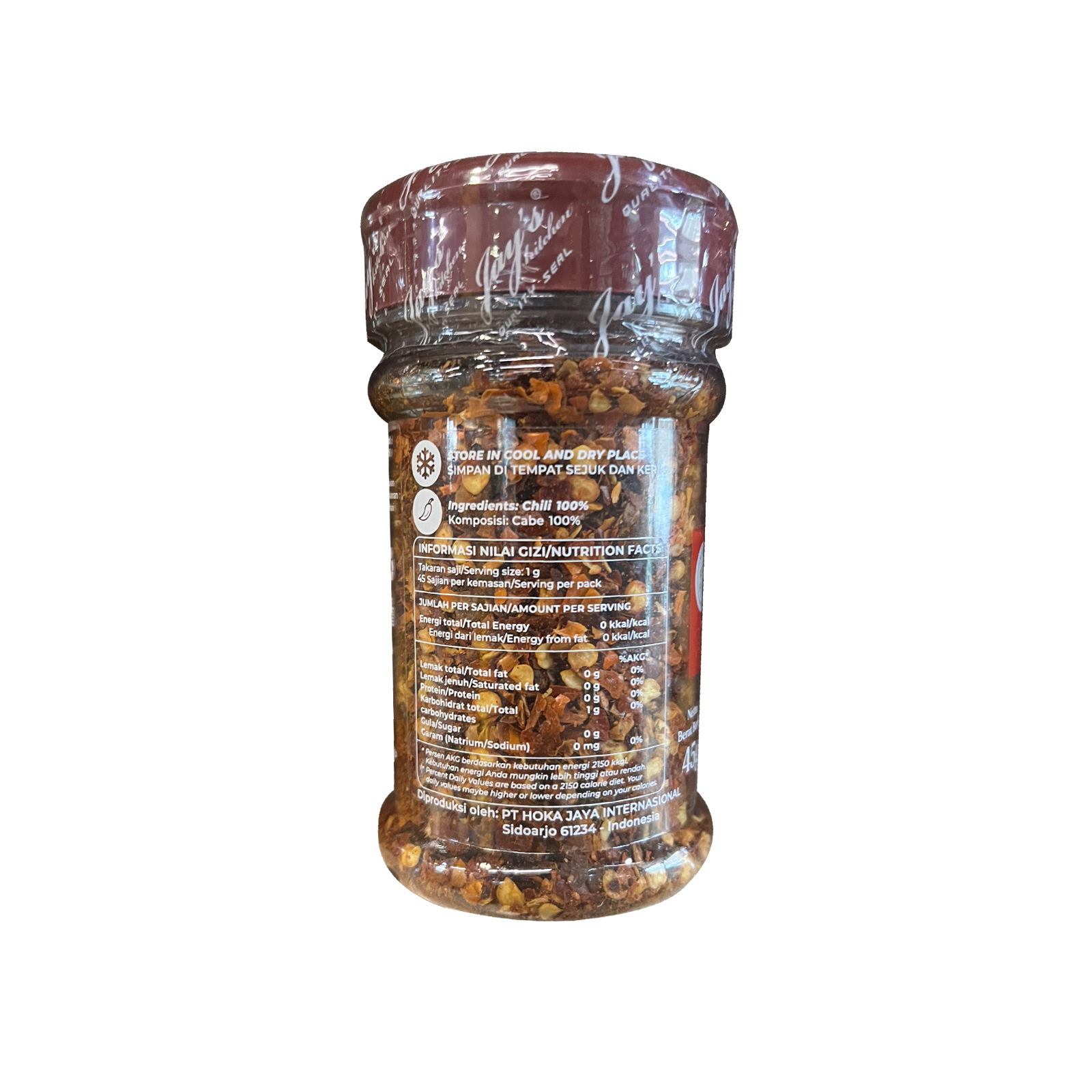 JAY'S Chilli Flakes 45gr Cabe Merah Kering Jay 45gram image 2