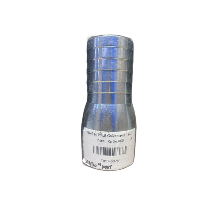 KING Nipple Galvanized Sambungan Selang Galvanis Sambungan Nozzle Gun Bensin Size 1-1/2" image 2