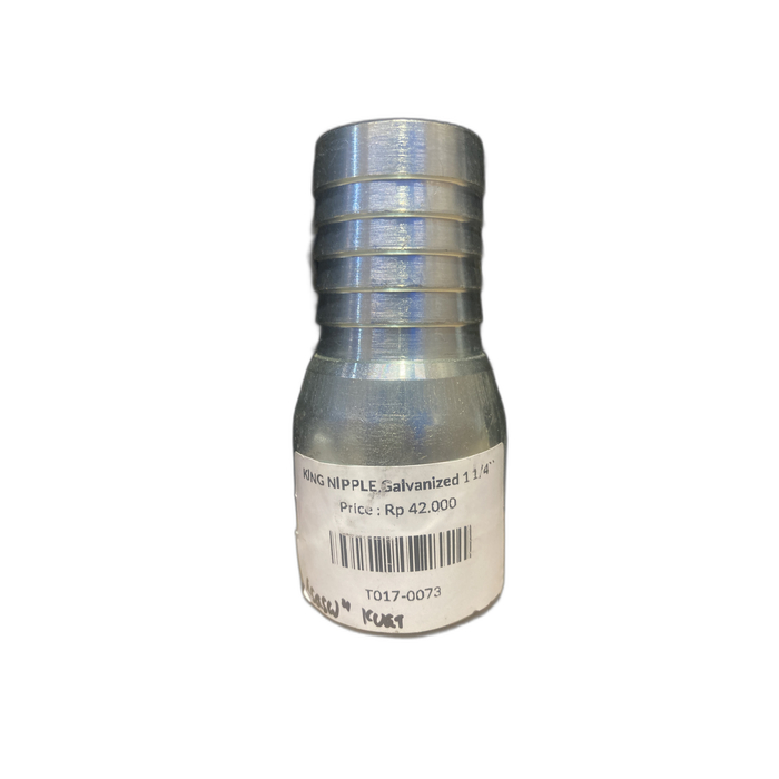 KING Nipple Galvanized Sambungan Selang Galvanis Sambungan Nozzle Gun Bensin Size 1-1/4" image 2