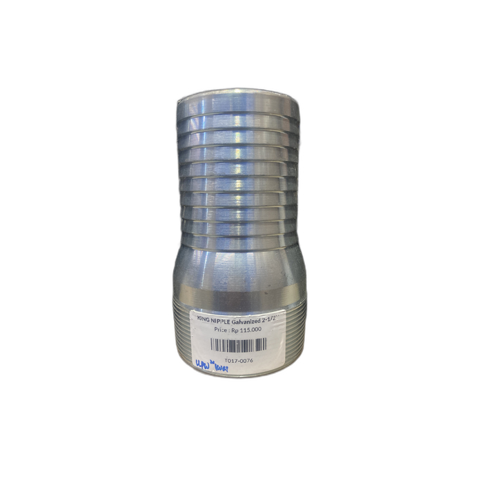 KING Nipple Galvanized Sambungan Selang Galvanis Sambungan Nozzle Gun Bensin Size 2-1/2" image 2