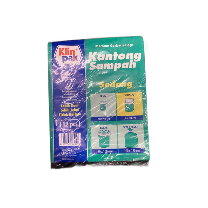 KLINPAK Kantong Sampah Ukuran Sedang Trash Bag Medium 60 x 80cm