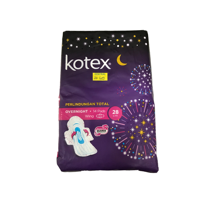 KOTEX Perlindungan Total Overnight Wing 28cm 14's