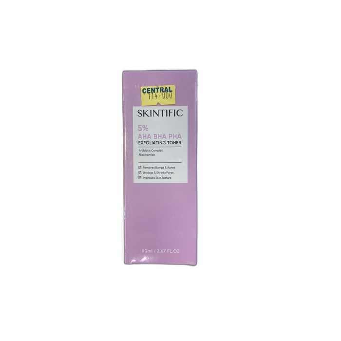 SKINTIFIC 5% AHA BHA PHA Exfoliating Toner 80ml