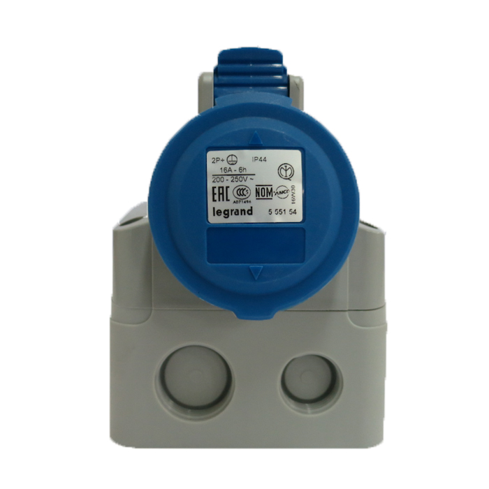 LEGRAND 555154 Soket Dinding 16A 555154 IP44 Arus Elektrik 16A-6h 200-250 Volt Surface Socket