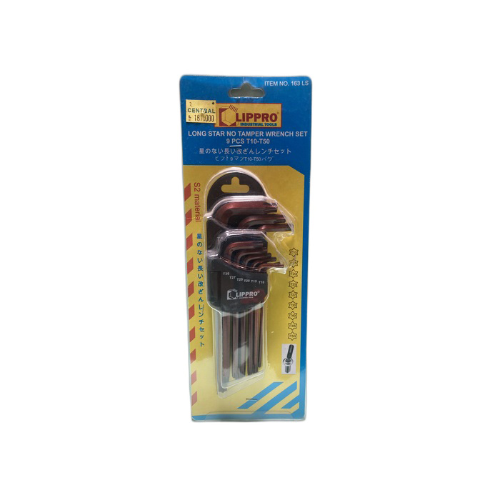 LIPPRO Kunci L 1 Set Hex Key Star Long No Tamper 9Pc 163LS