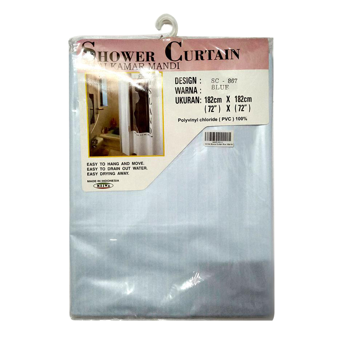 MEIWA Shower Curtain Korden Gorden Hordeng Blue 182 cm x 182 cm SC-867