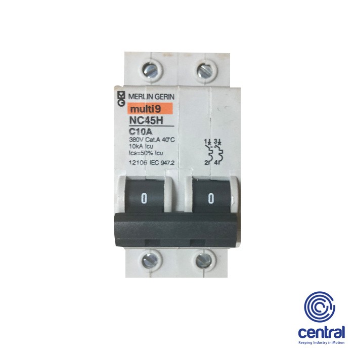MERLIN GERIN NC45H Miniature Circuit Breaker Saklar MCB 2 Phase 380V