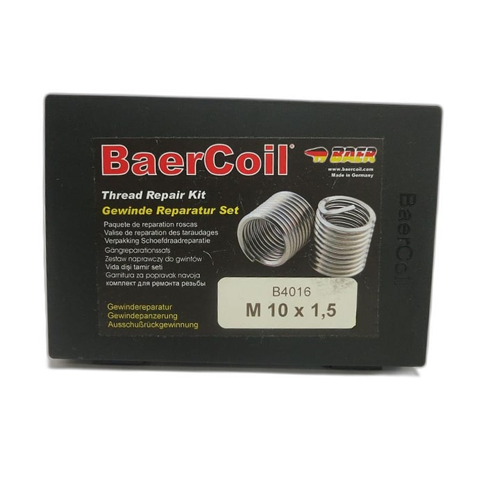 BAERCOIL Thread Repair Kit Set Alat Reparasi Perbaikan Ulir Baut Mur