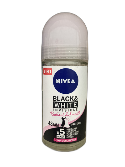 NIVEA Deo Roll Black&White Radiant & Smooth 50ml