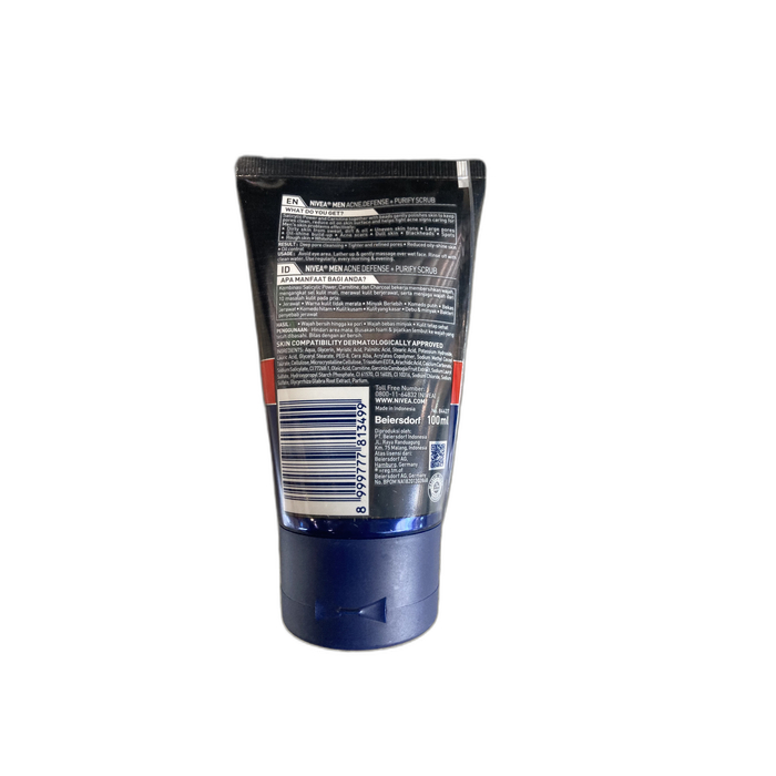 NIVEA Men Oil Acne 8 Hour Oil Clear Acne Defense + Purify Scrub 100ml image 2