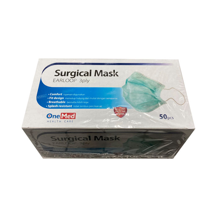 ONE MED Masker Earloop 3ply isi 50