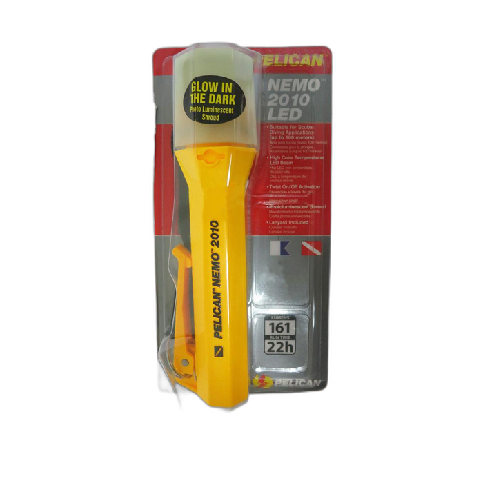 PELICAN Senter Anti/Tahan Air Flashlight Glow-In-Dark Nemo 2010 LED