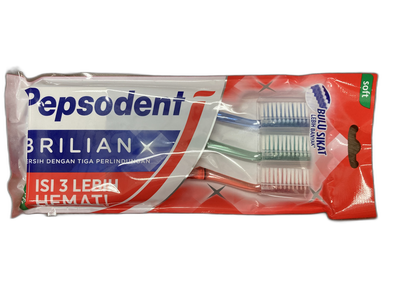 PEPSODENT Toothbrush Brilian Soft 3s