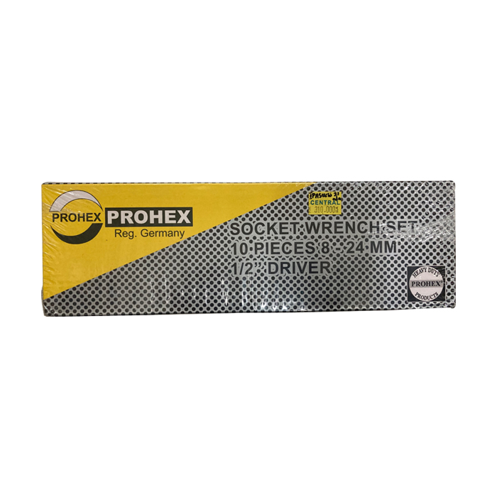 PROHEX 1730-001 Socket Wrench Kunci Sock 10Pcs