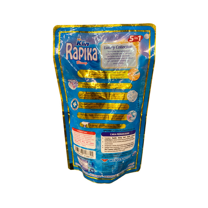 RAPIKA 3 in 1 Cool Blue Pewangi Pelicin Pakaian Refill 250ml image 2