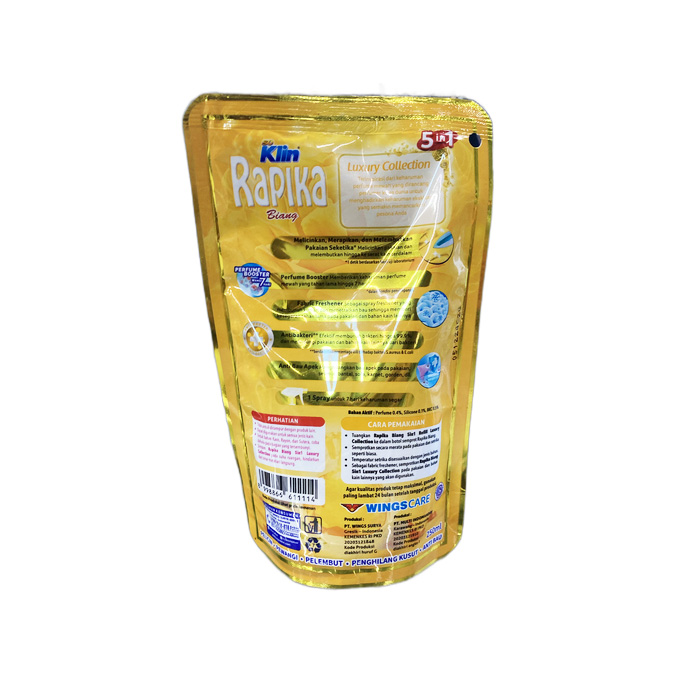 RAPIKA Luxurious Gold Pewangi Pelembut Pakaian Refill 250ml image 2