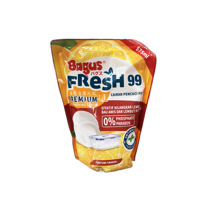BAGUS Fresh 99 Sabun Cuci Piring Orange Fresh 99 Dish Soap Fortune Orange Refill W-20732
