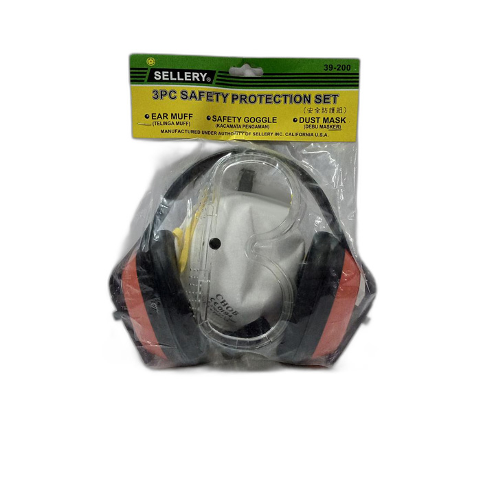 SELLERY Ear Protector & Safety Googles & Safety Protection Set 39-200