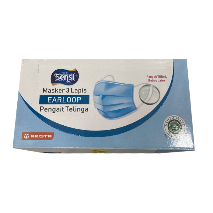 SENSI Masker Earloop 3ply Non-Surgical 50s