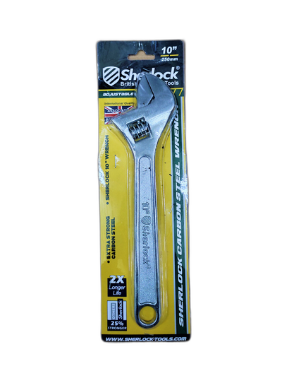 SHERLOCK Adjustable Wrench 10" Chrome (INT.AWKC.10)