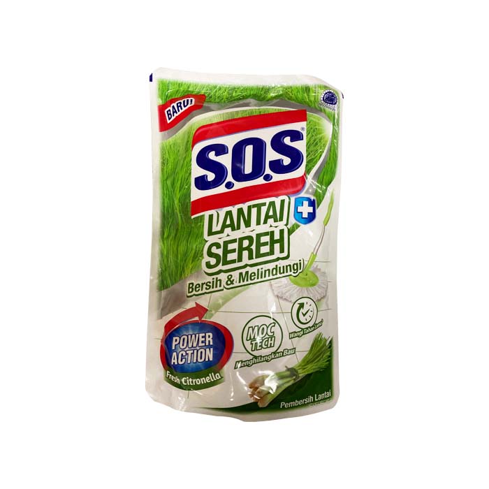 SOS Floor Pembersih Lantai Sabun Pel Aroma Sereh Refill 700ml