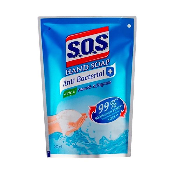 SOS Sabun Cuci Tangan Hand Wash Anti Bacterial Refill 200ml