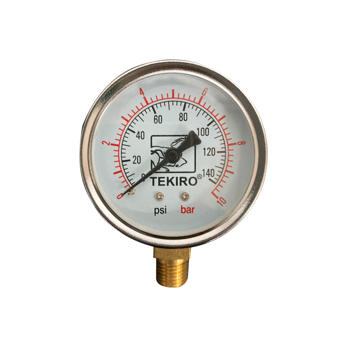 TEKIRO Pressure Gauge 10 Bar Indikator Tekanan AU-PG0988 2-1/2"