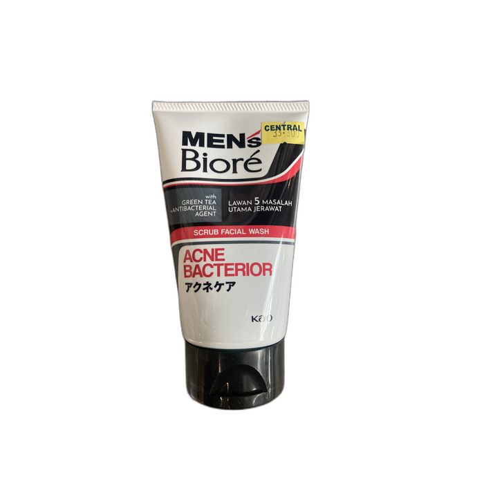 BIORE Mens Double Scrub Facial Foam Facial Acne Bacterior 100gr