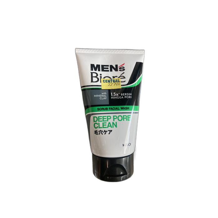 BIORE Mens Double Scrub Facial Foam Facial Deep Fresh 100g