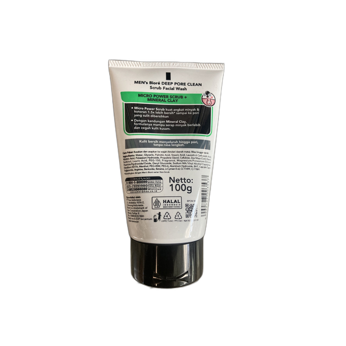 BIORE Mens Double Scrub Facial Foam Facial Deep Fresh 100g image 2