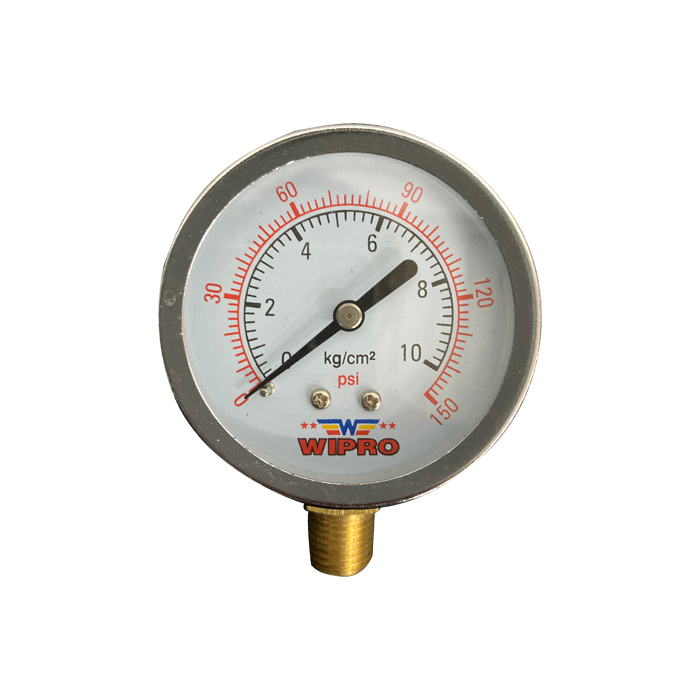 WIPRO Manometer 2.5" 10kg 150psi Alat Ukur Tekanan Untuk Air Angin Gas Oli Minyak Pressure Gauge Manometer