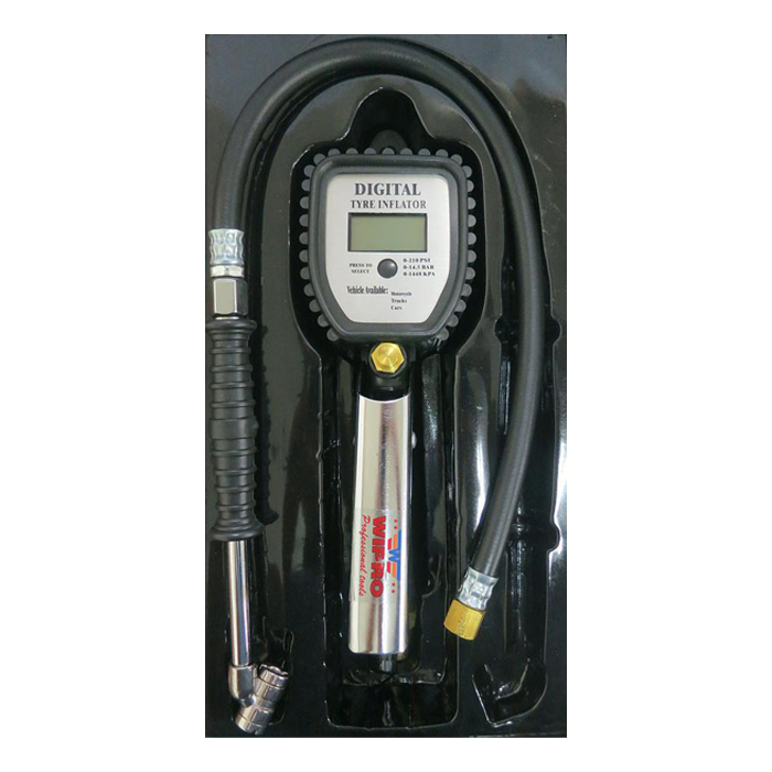 WIPRO WP-B0001 Alat Isi Angin Ban Digital Sepeda Motor Truck Mobil Tire Gauge 3 Fungsi