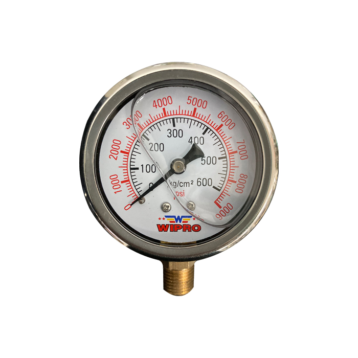 WIPRO Oil Pressure Gauge 600Kg 9000PSI 2-1/2"