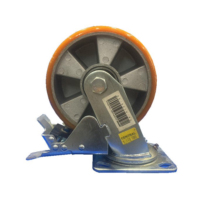 WIPRO Roda Hidup 6" Polyurethane Heavy Duty Aluminium Castor Wheel