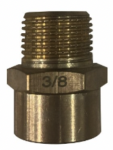 WIPRO Sock Reducer Brass M3/8" x F3/8" WN5129