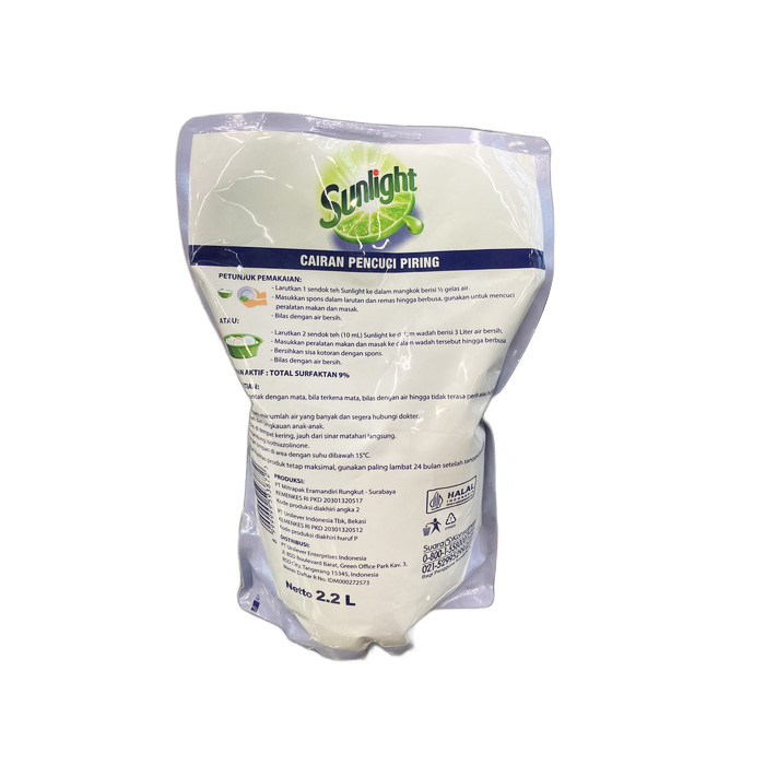 SUNLIGHT Sabun Cuci Piring Jeruk Nipis Sachet 2,2 Ltr image 2