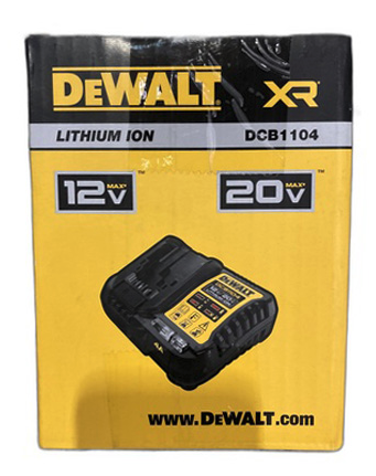DEWALT Charger Baterai DCB1104-B1 Charger Lithium Ion 12V-20V XR 4A