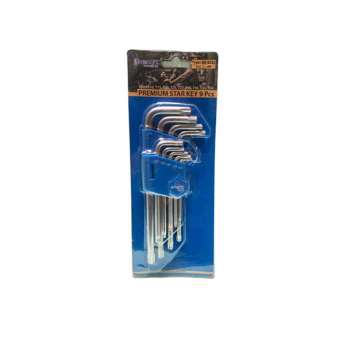 BENZ Kunci L 1 Set Hex Key Star Set 9 Pcs BZ-9236 SKS0170_BZ