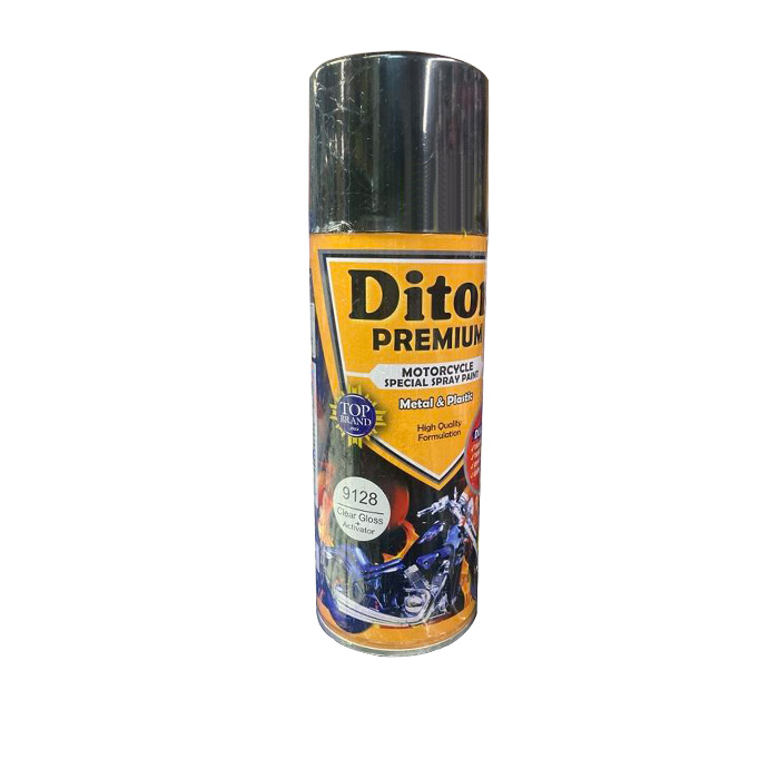 DITON 9128 Clear Gloss + Activator Spray Paint Cat Semprot Cat Pylox Pilox Clear